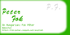 peter fok business card