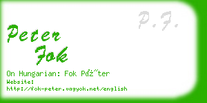 peter fok business card